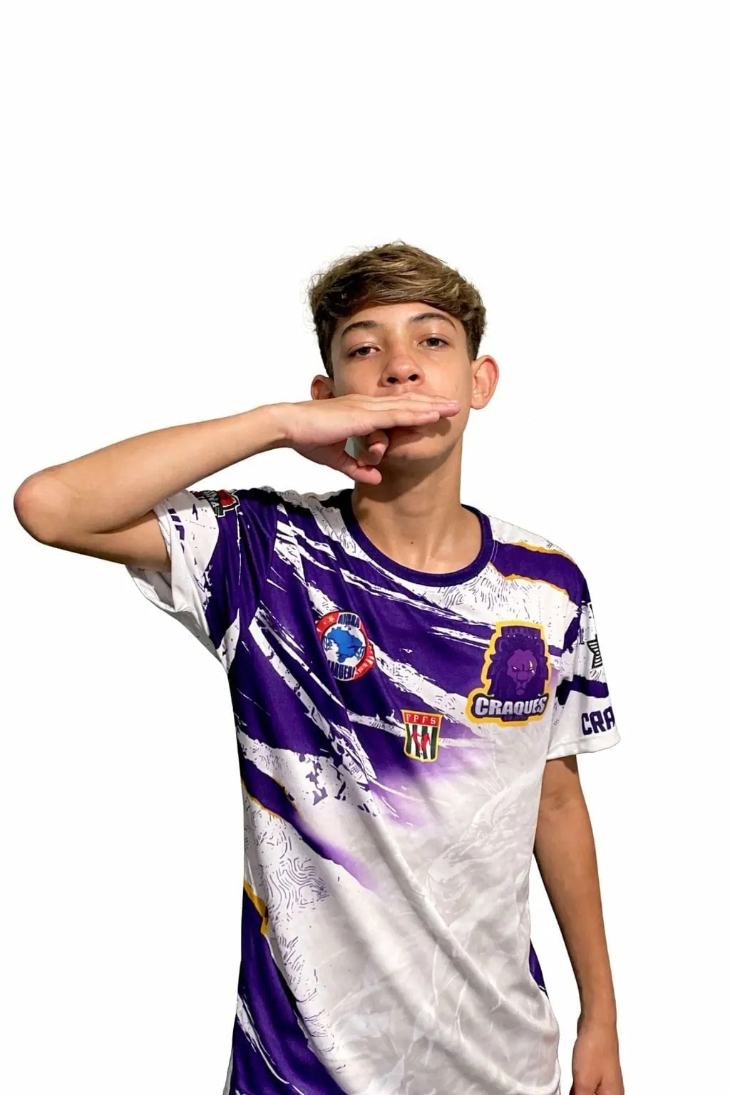 Atleta com o uniforme do Craques